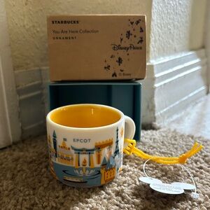 Starbucks Disney Parks Epcot Mug Ornament “You are here collection” -Brand new!